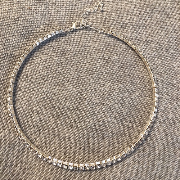 Crystal Sparkle Rhinestone Choker Necklace - Picture 6 of 6